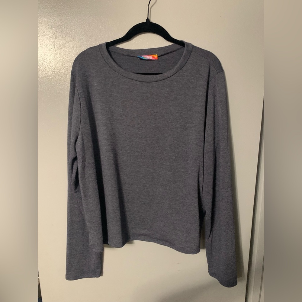 Freckled Poppy Charcoal/Slate blue Long Sleeve Top